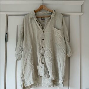 Tommy Bahama | Light Tan Silk Button-Up Shirt | Size XXL